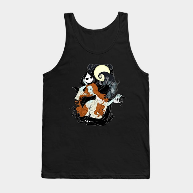 Gothic Love: Jack and Sally Tank Top by Drea D. Illustrations